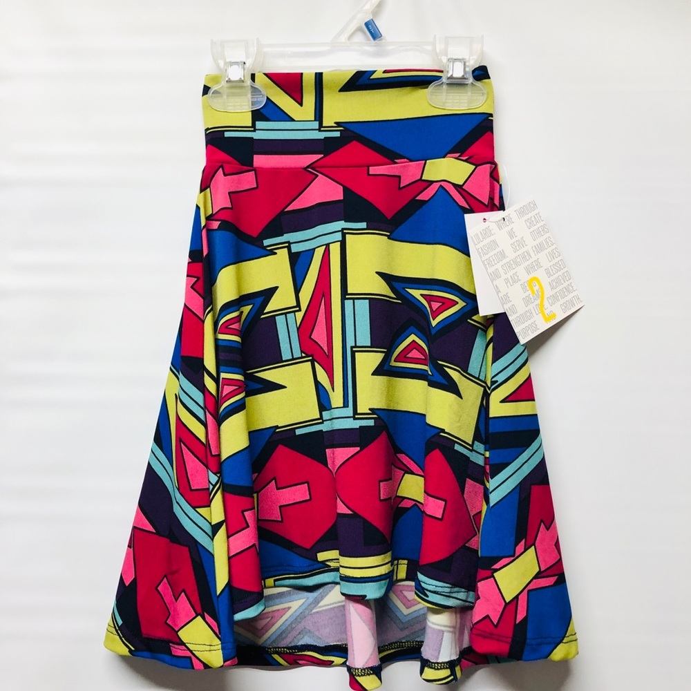 LULAROE LOT OF 2!! GIRLS SKIRTS KIDS AZURE SZ 2 & 4 NWT
